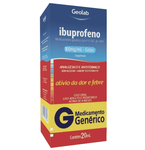 IBUPROFENO 100MG/ML GEOLAB FRASCO GOTAS COM 20ML