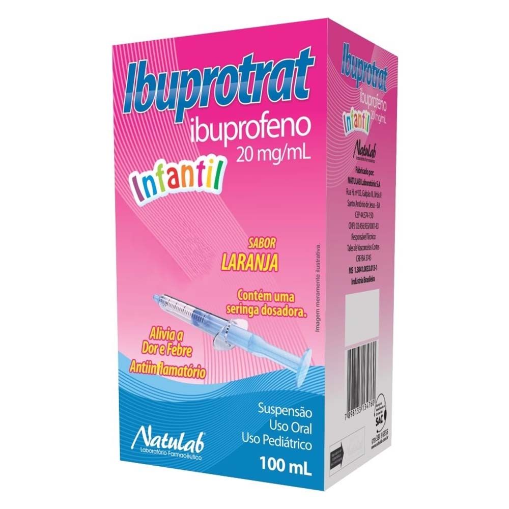 IBUPROTRAT 20MG/ML SUSPENSAO ORAL FRASCO PET 100ML COM SERINGA DOSADORA