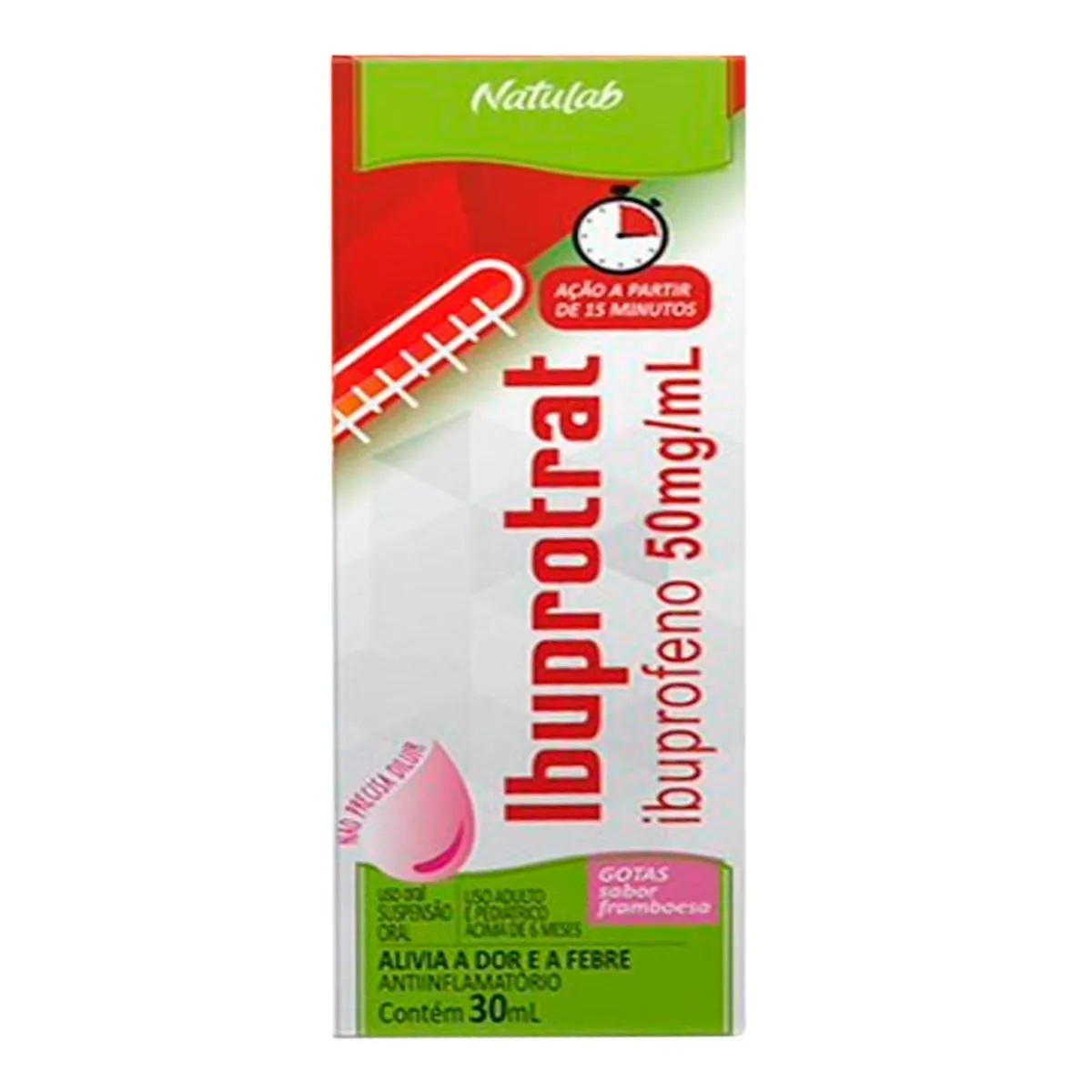 Thumbnail de IBUPROTRAT 50MG/ML SUSPENSAO ORAL GOTAS FRASCO PET 30ML