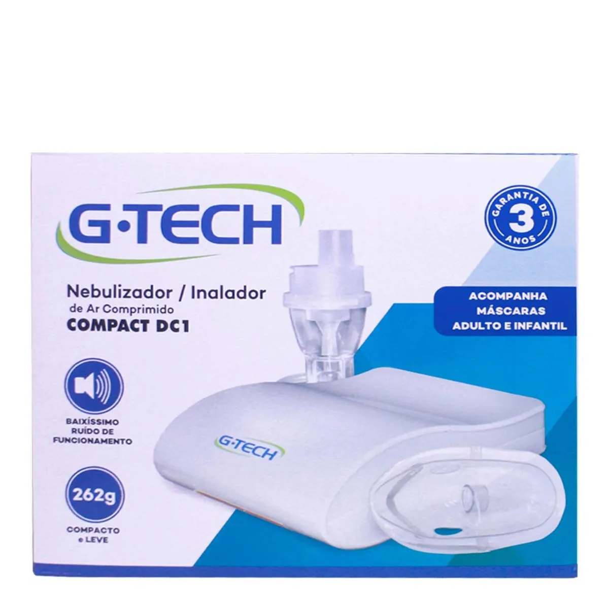 INALADOR E NEBULIZADOR G-TECH COMPACT DC1