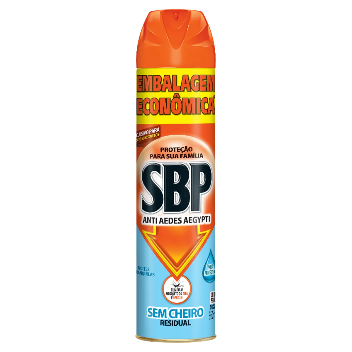INSETICIDA SBP AEROSSOL ANTI AEDES SEM CHEIRO 360ML