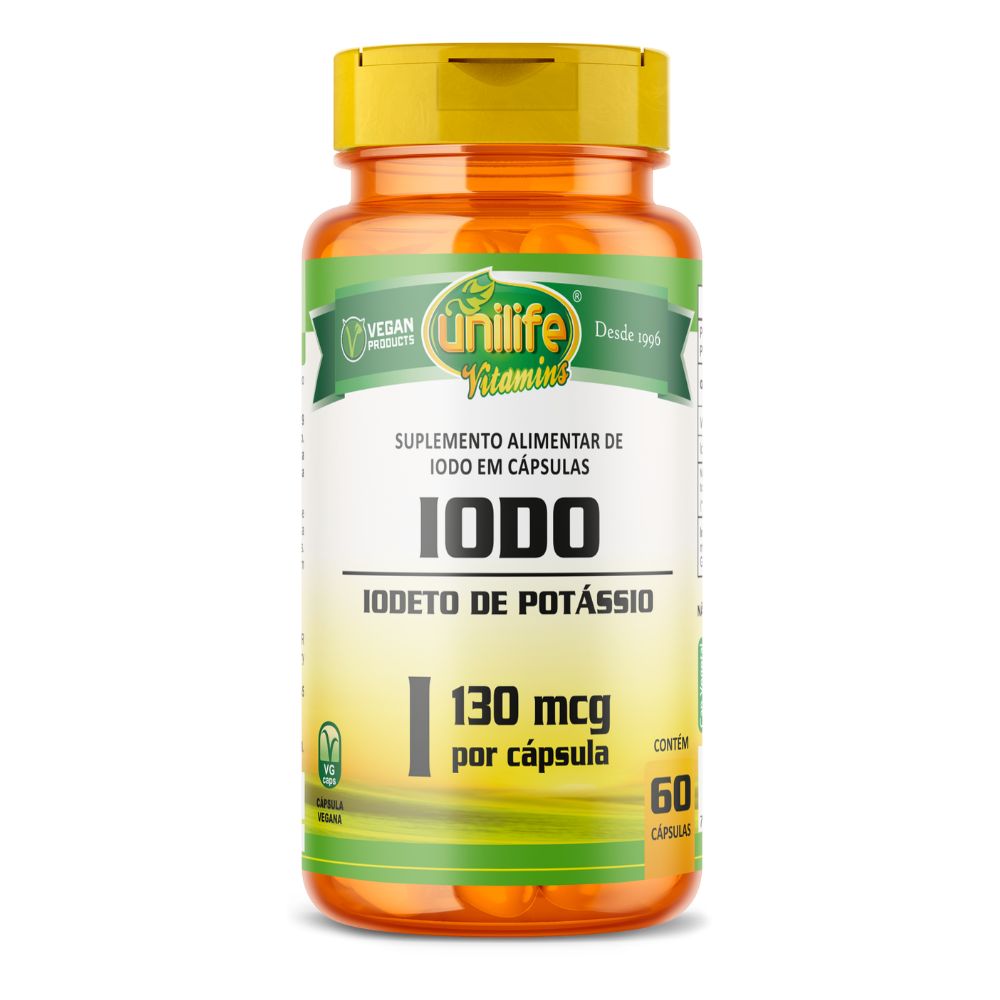 IODETO DE POTASSIO IODO 450MG UNILIFE COM 60 CAPSULAS