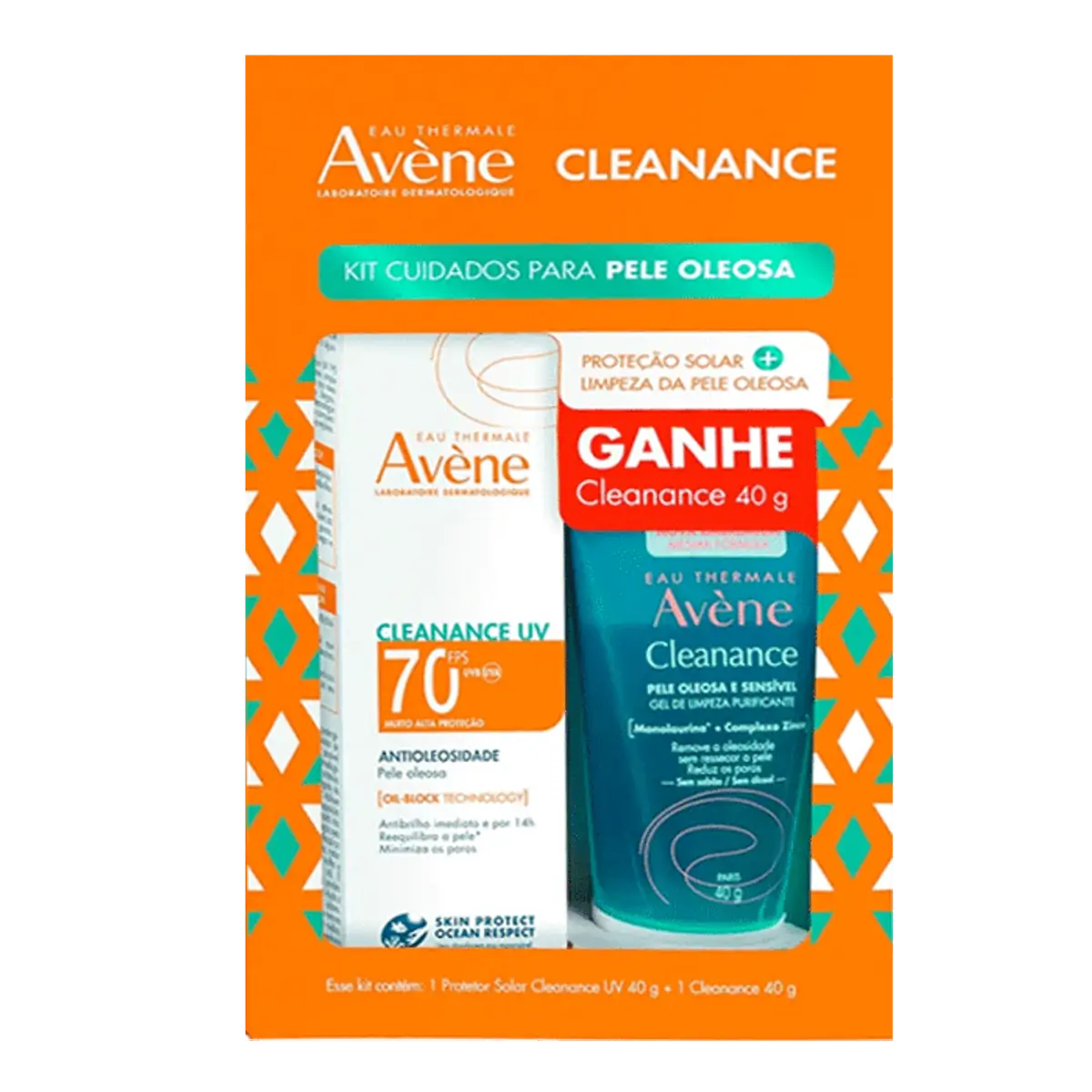 KIT AVENE CLEANANCE UV FPS70 + GEL DE LIMPEZA 40G