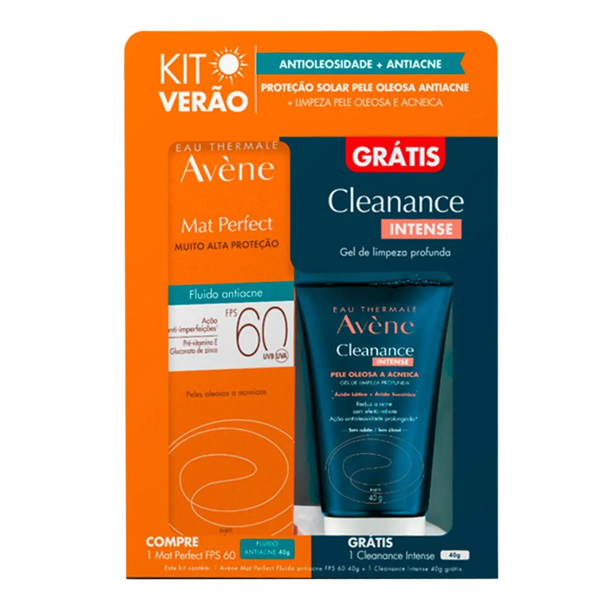 KIT AVENE MAT PERFECT ANTIACNE + CLEANANCE INTENSE 40G