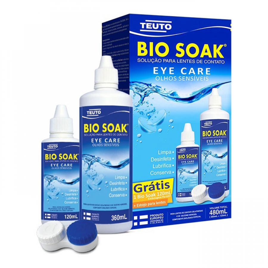 KIT BIO SOAK SOLUCAO PARA LENTES DE CONTATO