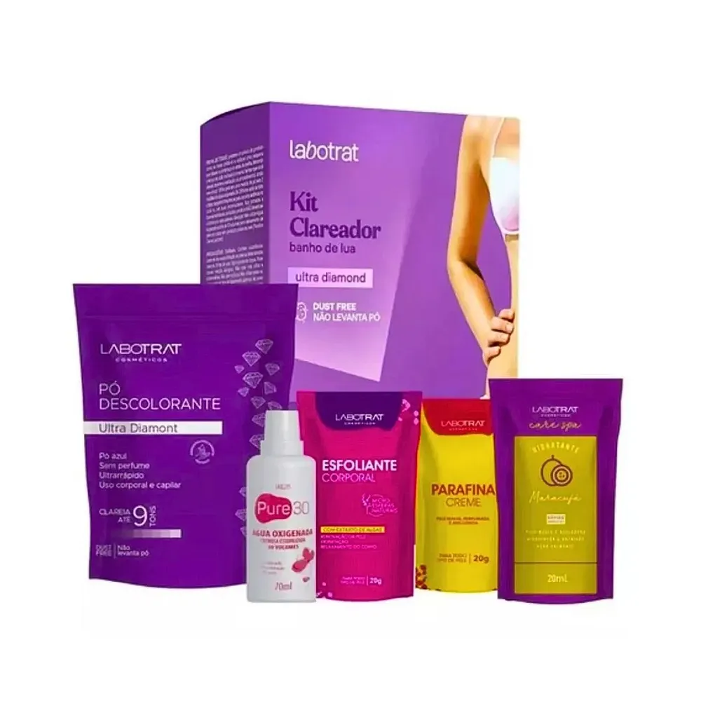 KIT CLAREADOR LABOTRAT BANHO DE LUA COM 5 UNIDADES