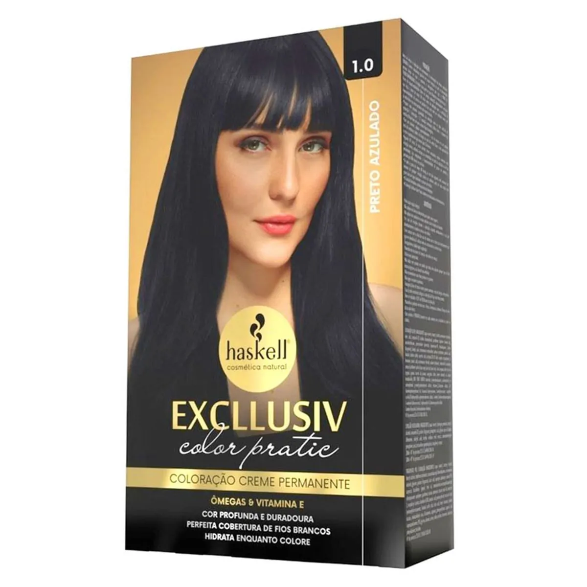 KIT COLORACAO HASKELL COLOR PRATIC 1.0 PRETO AZULADO