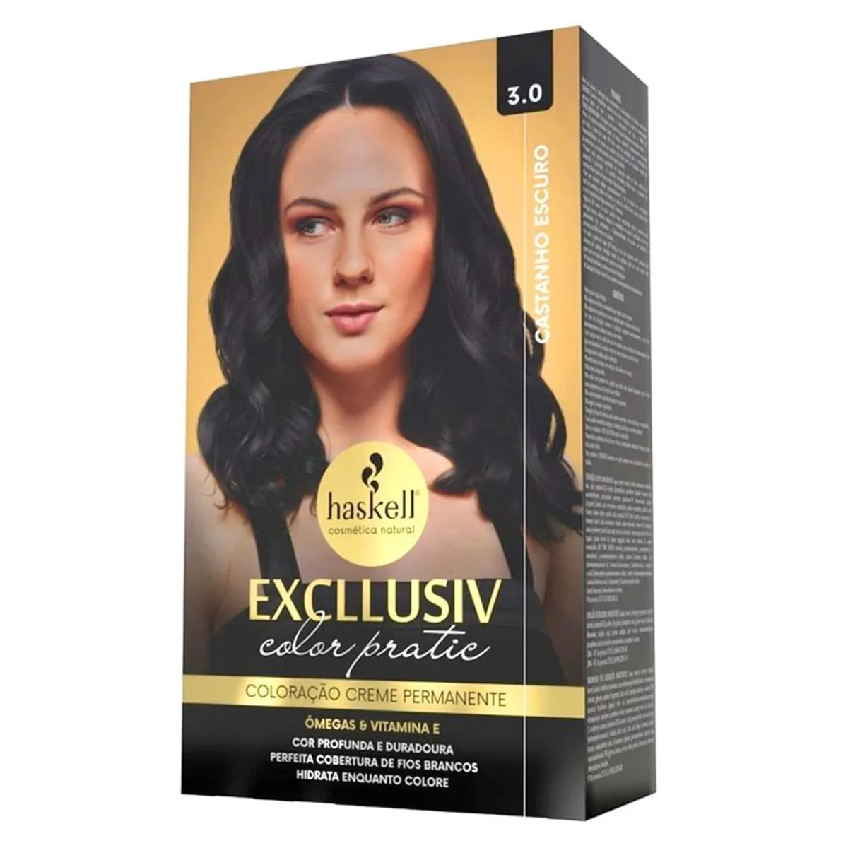 KIT COLORACAO HASKELL COLOR PRATIC 3.0 CASTANHO ESCURO