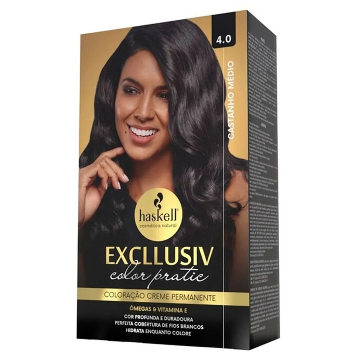 KIT COLORACAO HASKELL COLOR PRATIC 4.0 CASTANHO MEDIO