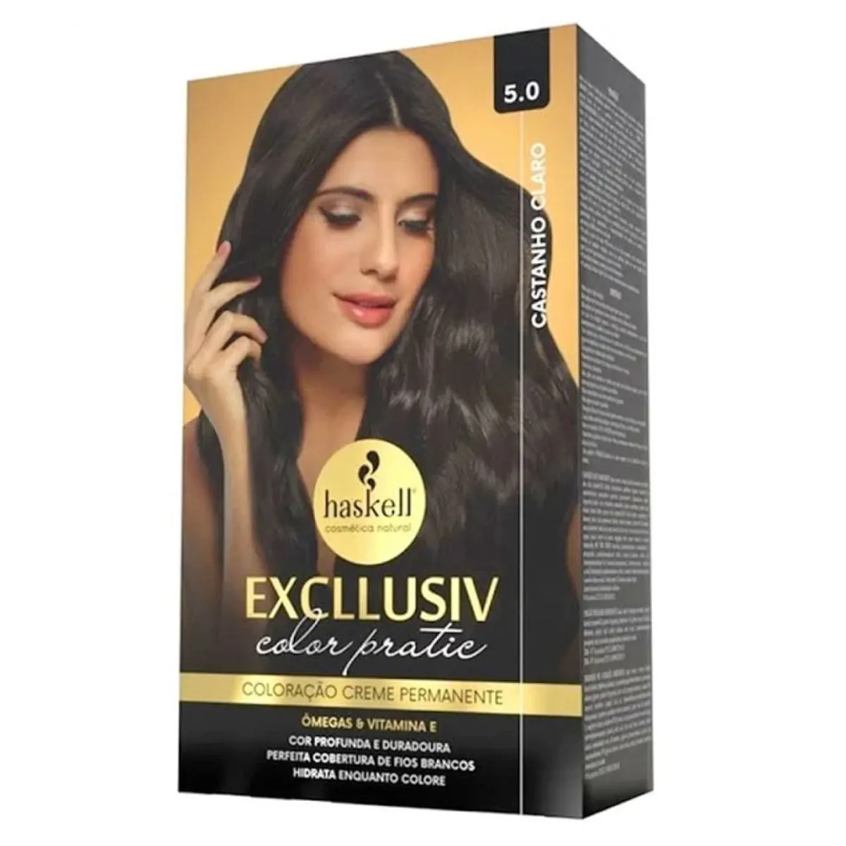 KIT COLORACAO HASKELL COLOR PRATIC 5.0 CASTANHO CLARO