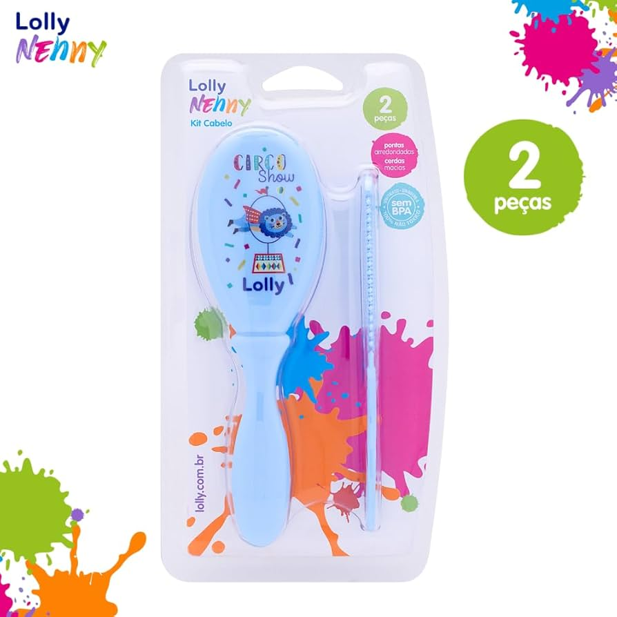 KIT DE CABELO LOLLY TIP COM 2 UNIDADES AZUL