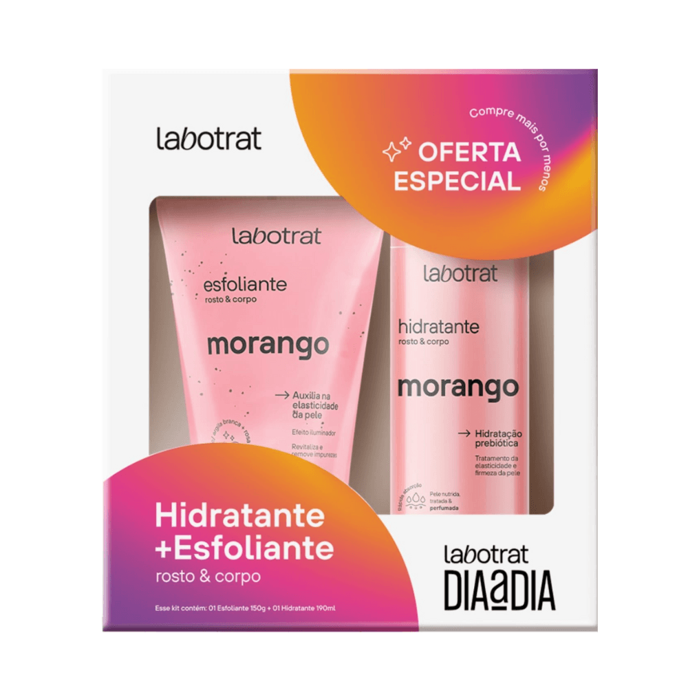 KIT LABOTRAT DIA A DIA MORANGO COM 2 UNIDADES
