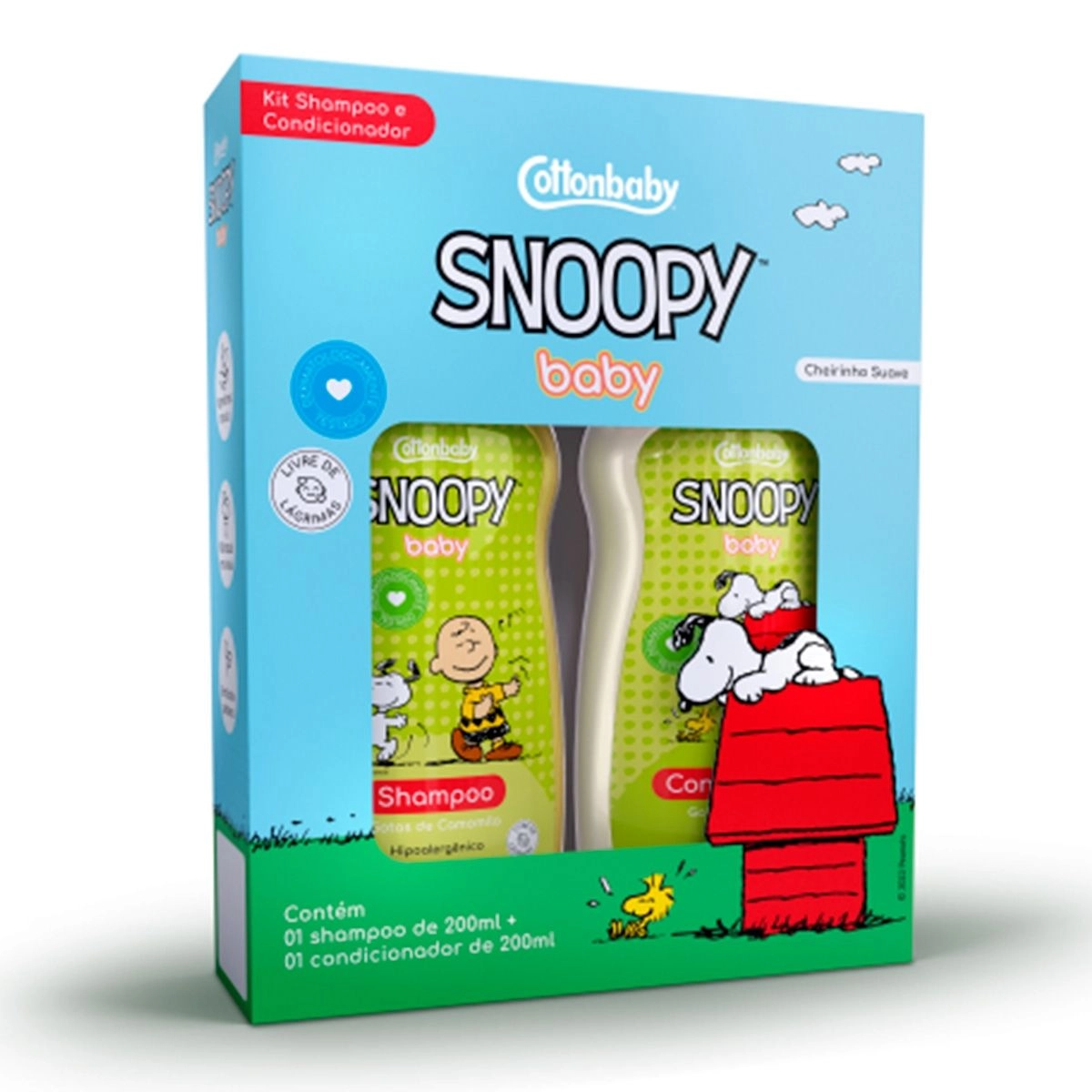 KIT SHAMPOO E CONDICIONADOR INFANTIL SNOOPY CAMOMILA 200ML