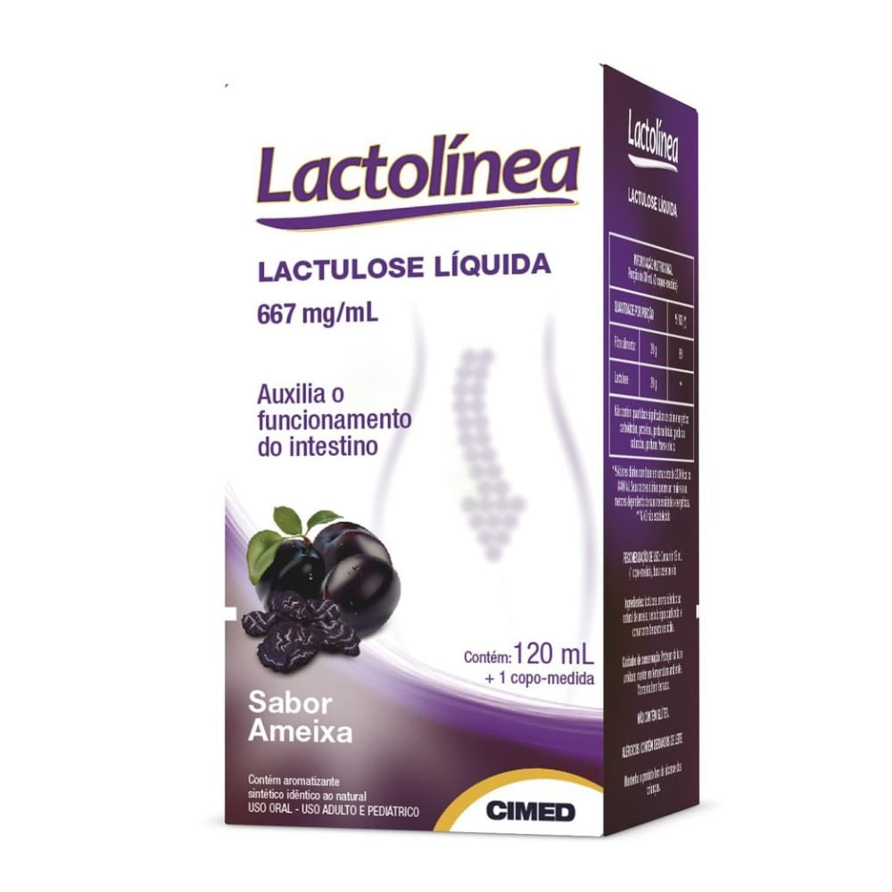 LACTOLINEA 667MG SOLUCAO ORAL SABOR AMEIXA 120ML