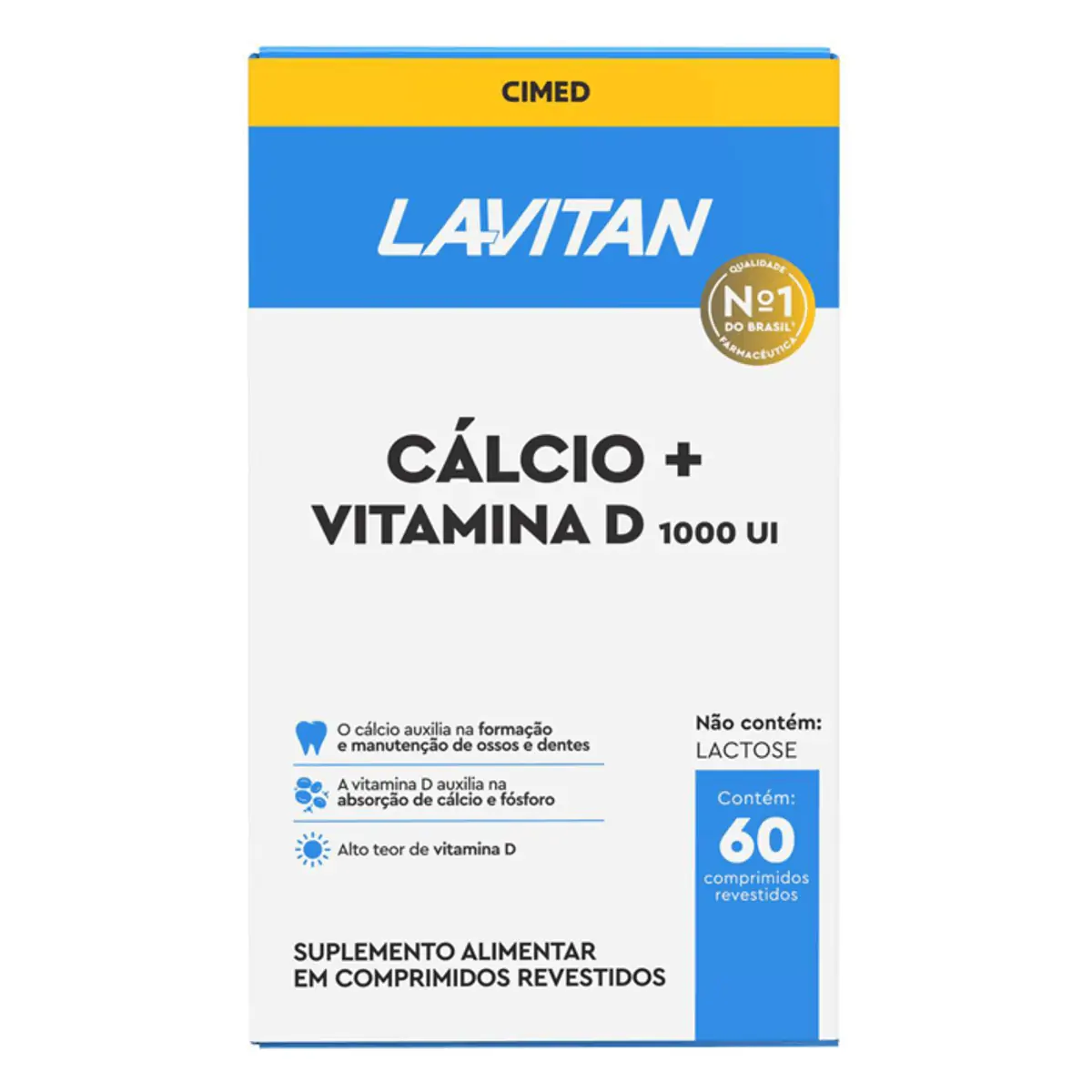 LAVITAN CALCIO + D 1000UI COM 60 COMPRIMIDOS