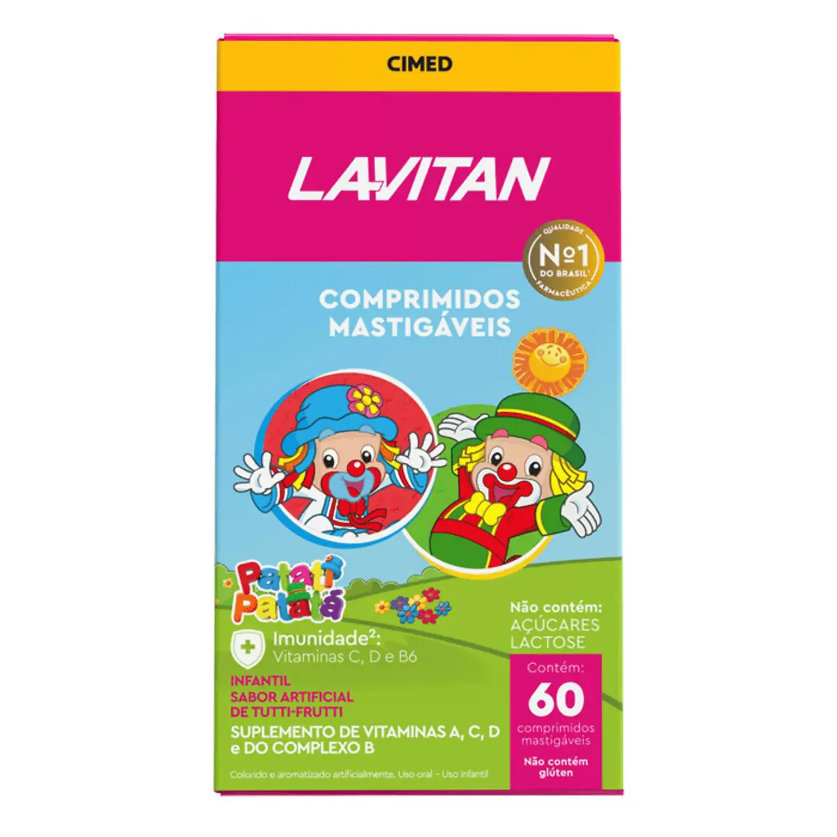 LAVITAN TUTTI FRUTTI COM 60 COMPRIMIDOS MASTIGAVEIS
