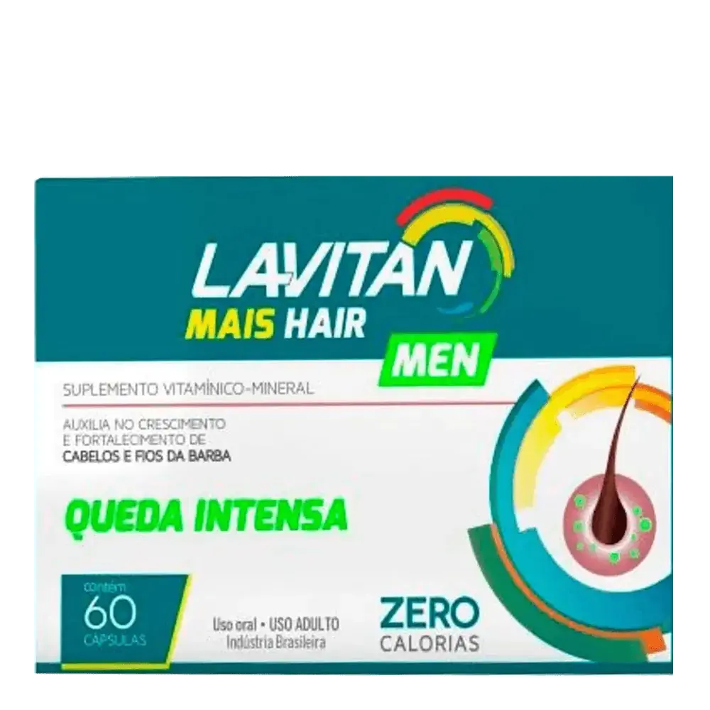 LAVITAN VITAMINA CABELO E BARBA HOMEM COM 60 CAPSULAS