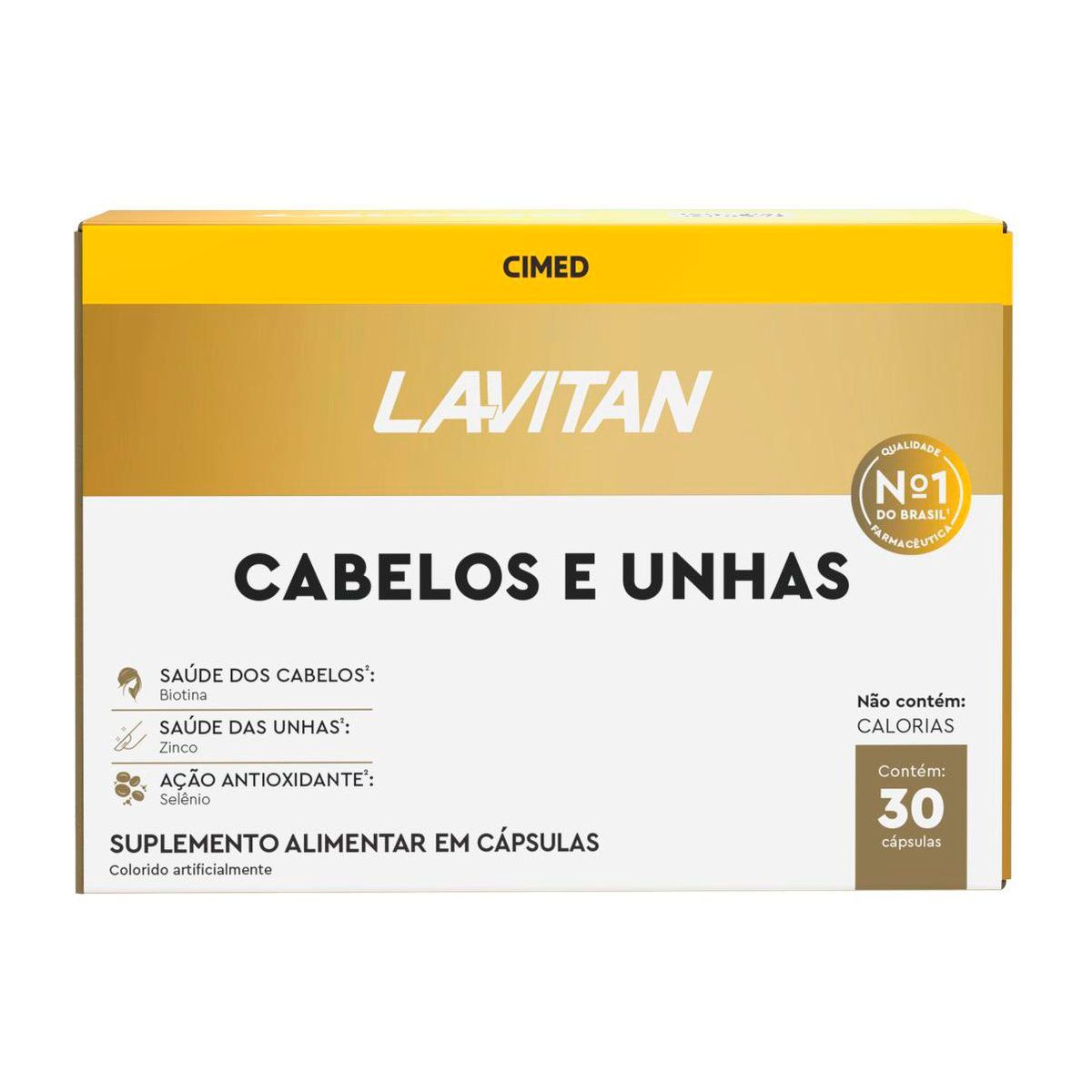 LAVITAN VITAMINA CABELOS E UNHAS COM 30 COMPRIMIDOS
