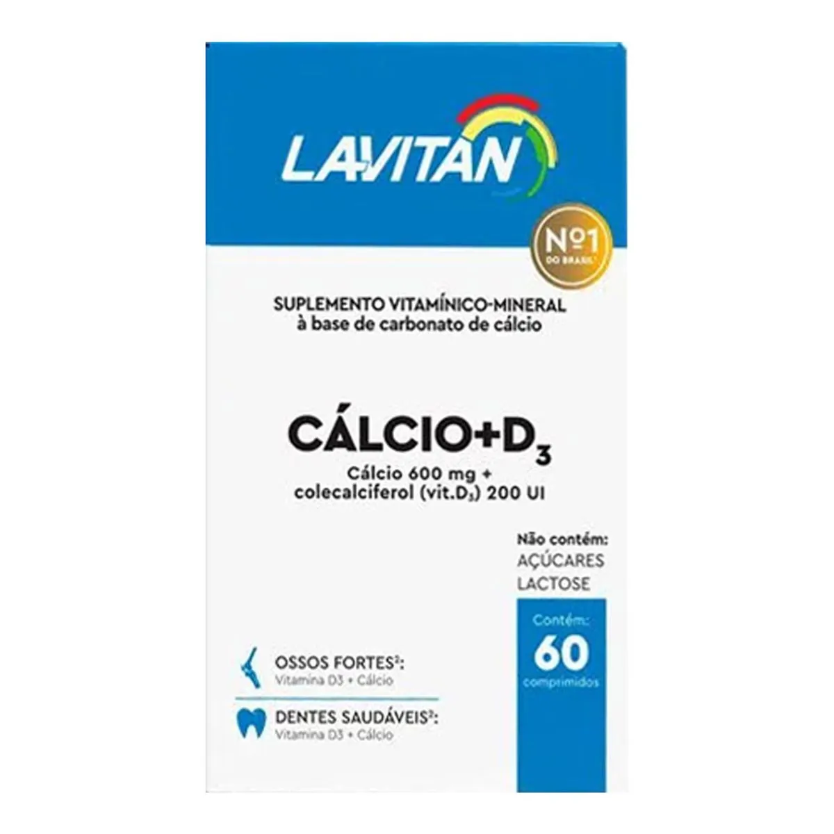 LAVITAN VITAMINA CALCIO + D3 FRASCO COM 60 COMPRIMIDOS