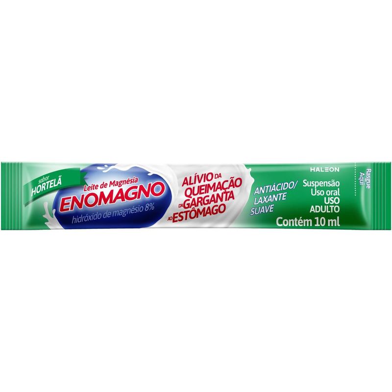 LEITE DE MAGNESIA ENO SABOR HORTELA SACHE COM 10ML