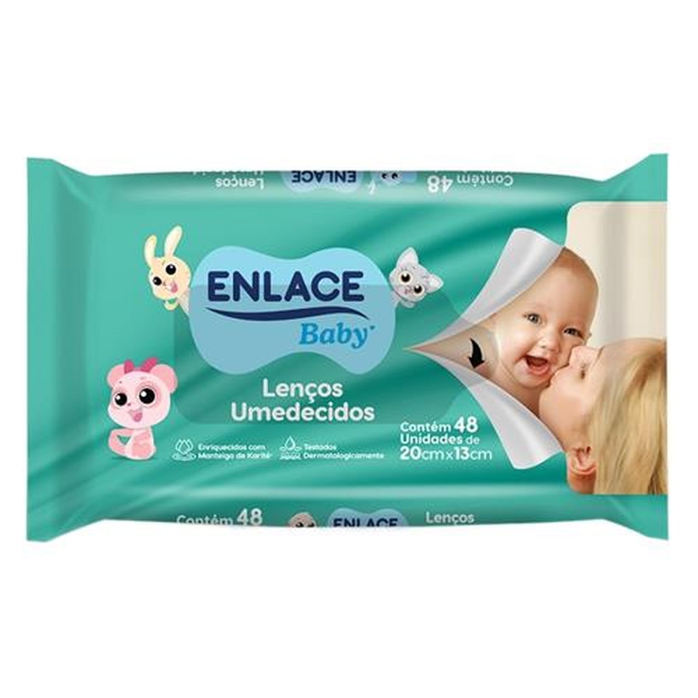LENCO UMEDECIDO ENLACE BABY COM 48 UNIDADES
