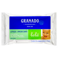 LENCO UMEDECIDO GRANADO BEBE ERVA DOCE COM 50 UNIDADES