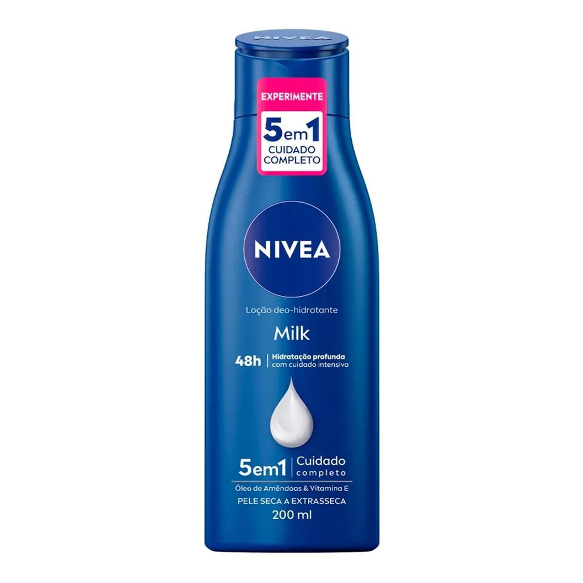 LOCAO DESODORANTE HIDRATANTE NIVEA MILK 200ML