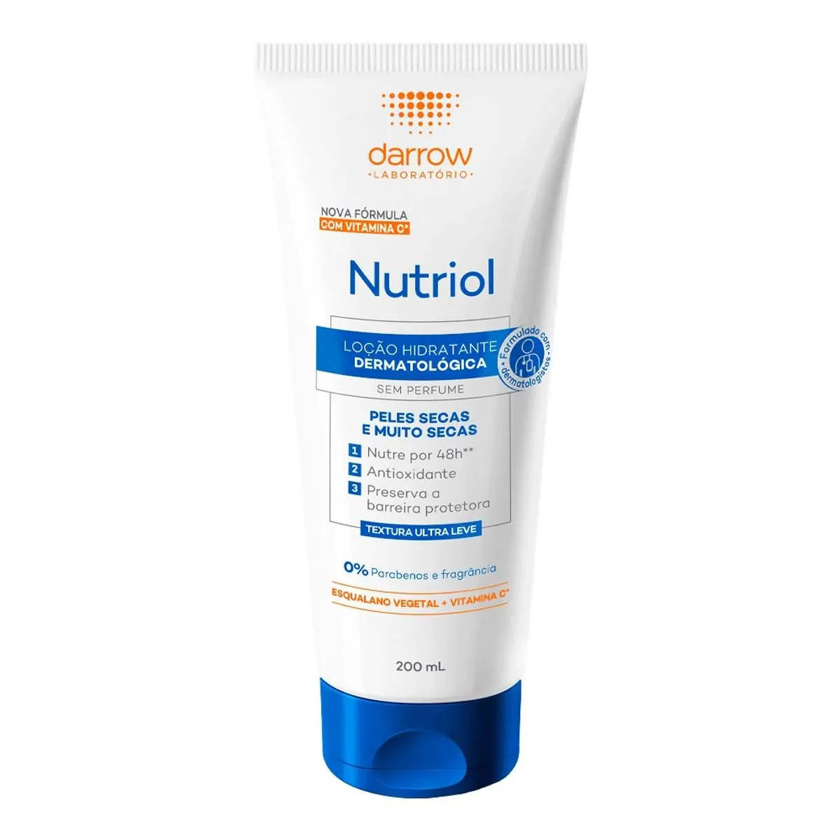 LOCAO HIDRATANTE NUTRIOL SEM PERFUME 200ML