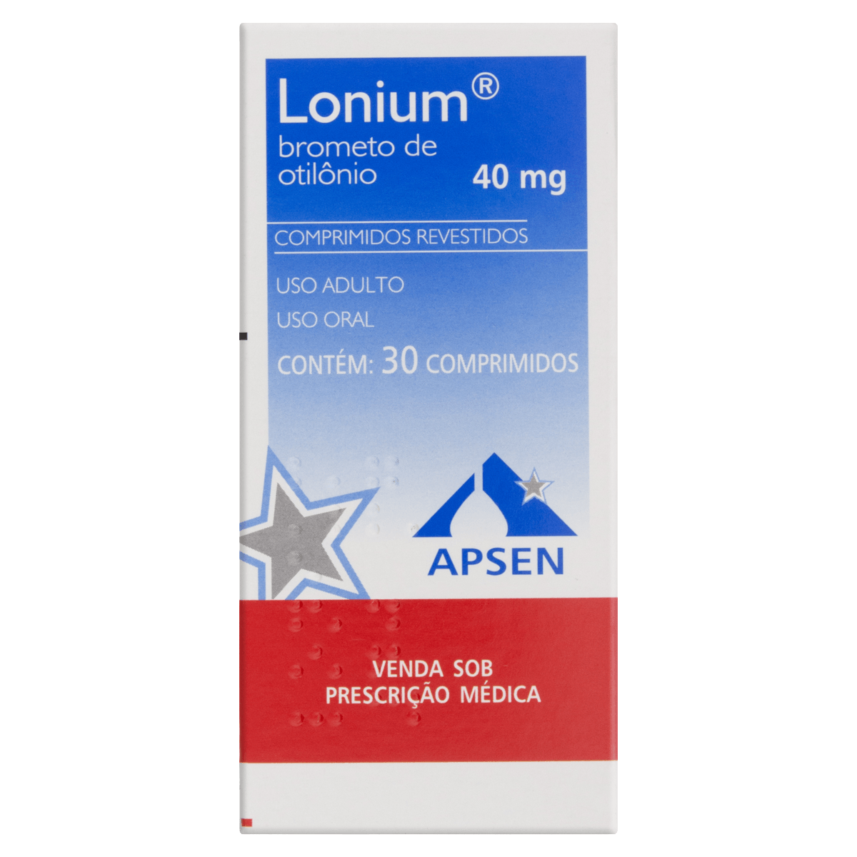 Thumbnail de LONIUM 40MG APSEN CAIXA COM 30 COMPRIMIDOS REVESTIDOS