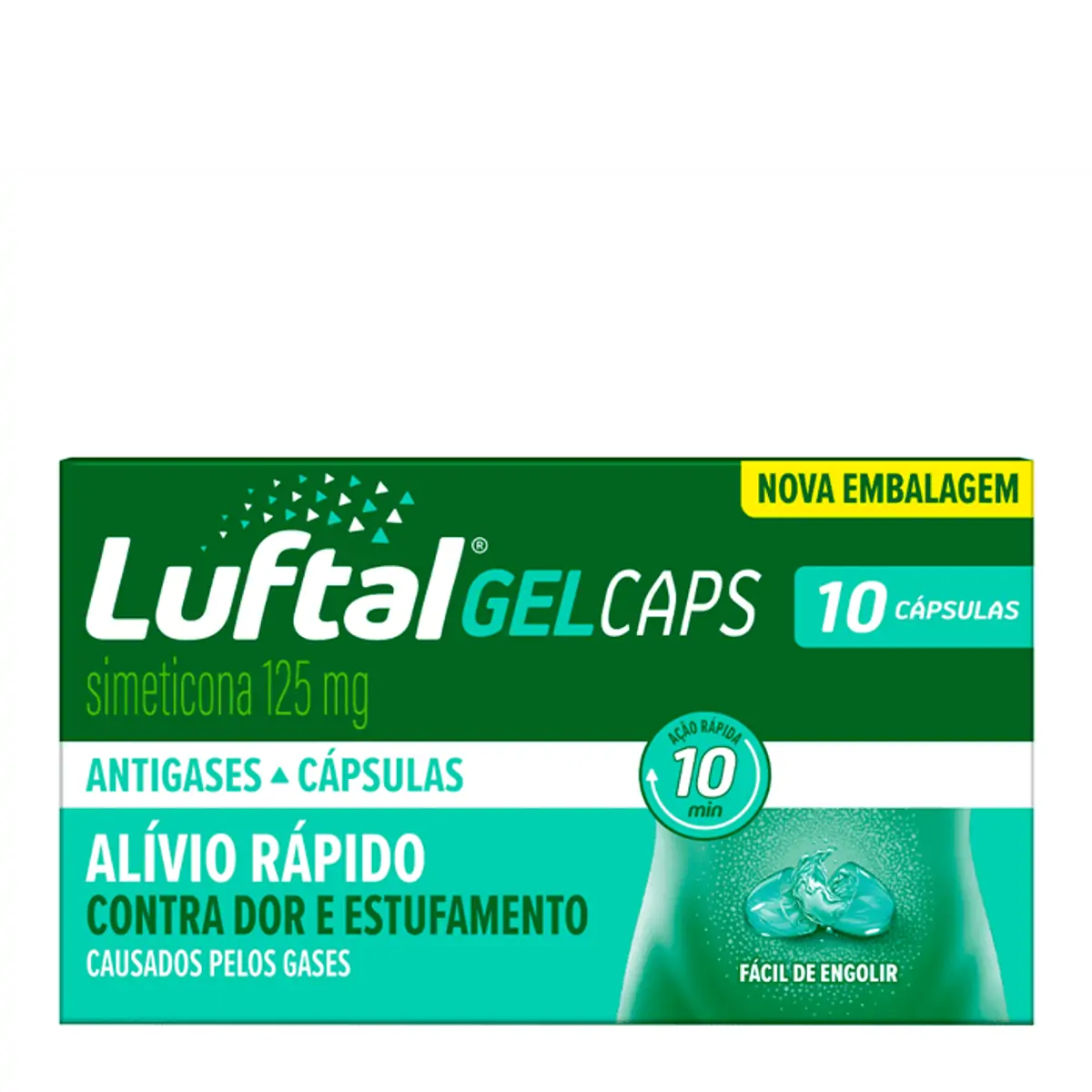 LUFTAL 125MG FRASCO COM 10 CAPSULAS GELATINOSAS