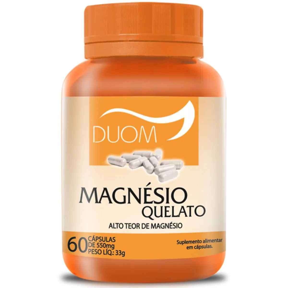 MAGNESIO QUELATO 550MG DUOM POTE COM 60 CAPSULAS