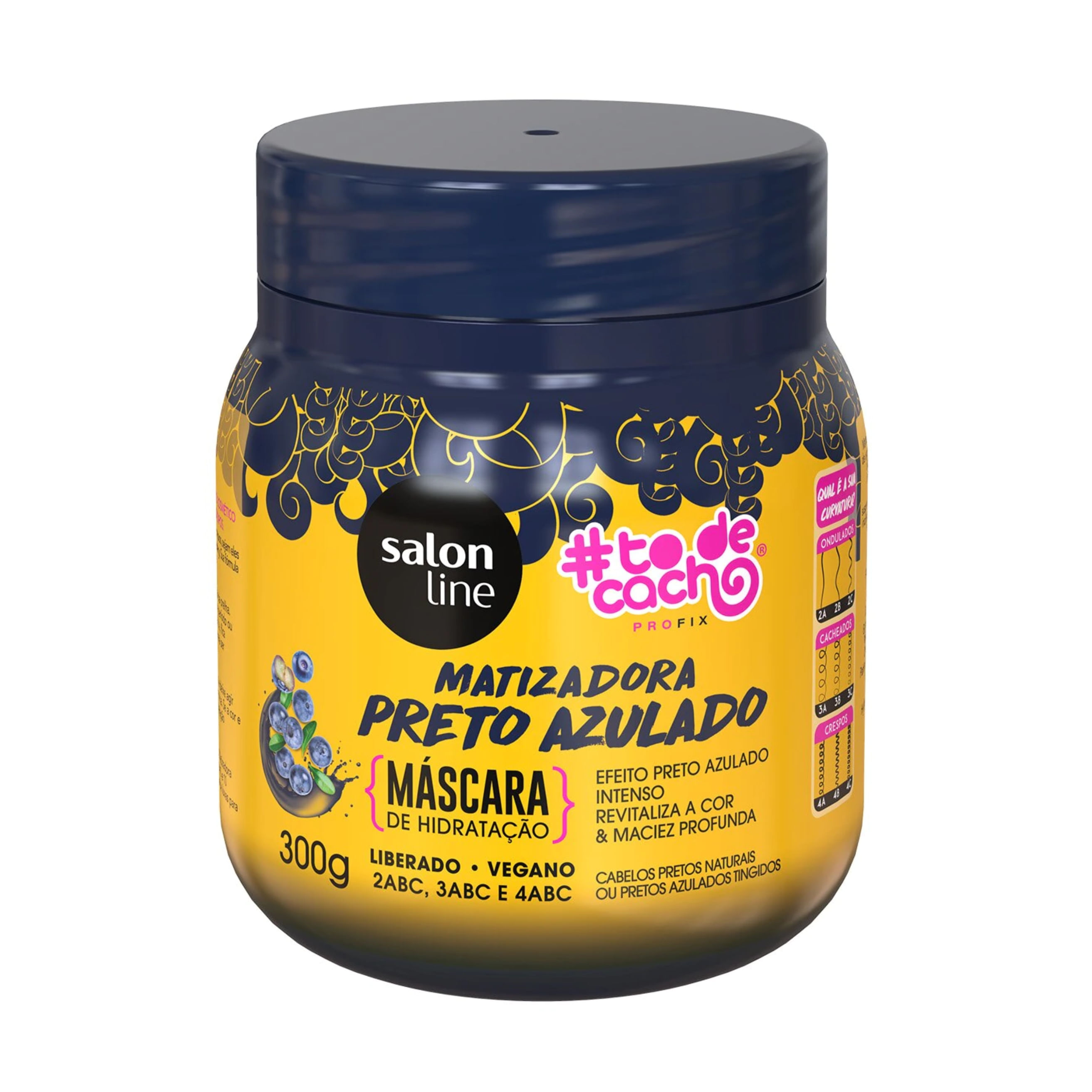 MASCARA MATIZADORA SALON LINE #TODECACHO PRETO AZULADO 300G
