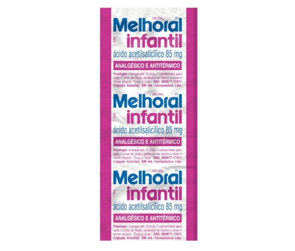 MELHORAL INFANTIL CARTELA COM 8 COMPRIMIDOS