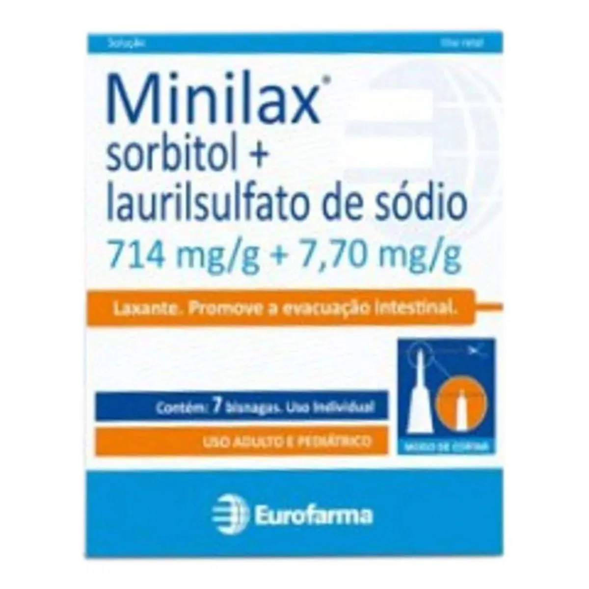 MINILAX 714,0MG+7,70MG/G SOLUCAO RETAL
