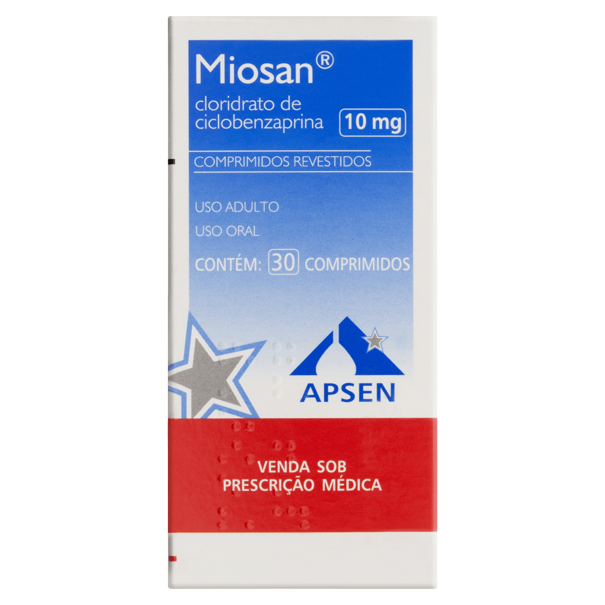 Thumbnail de MIOSAN 10MG APSEN CAIXA COM 30 COMPRIMIDOS REVESTIDOS
