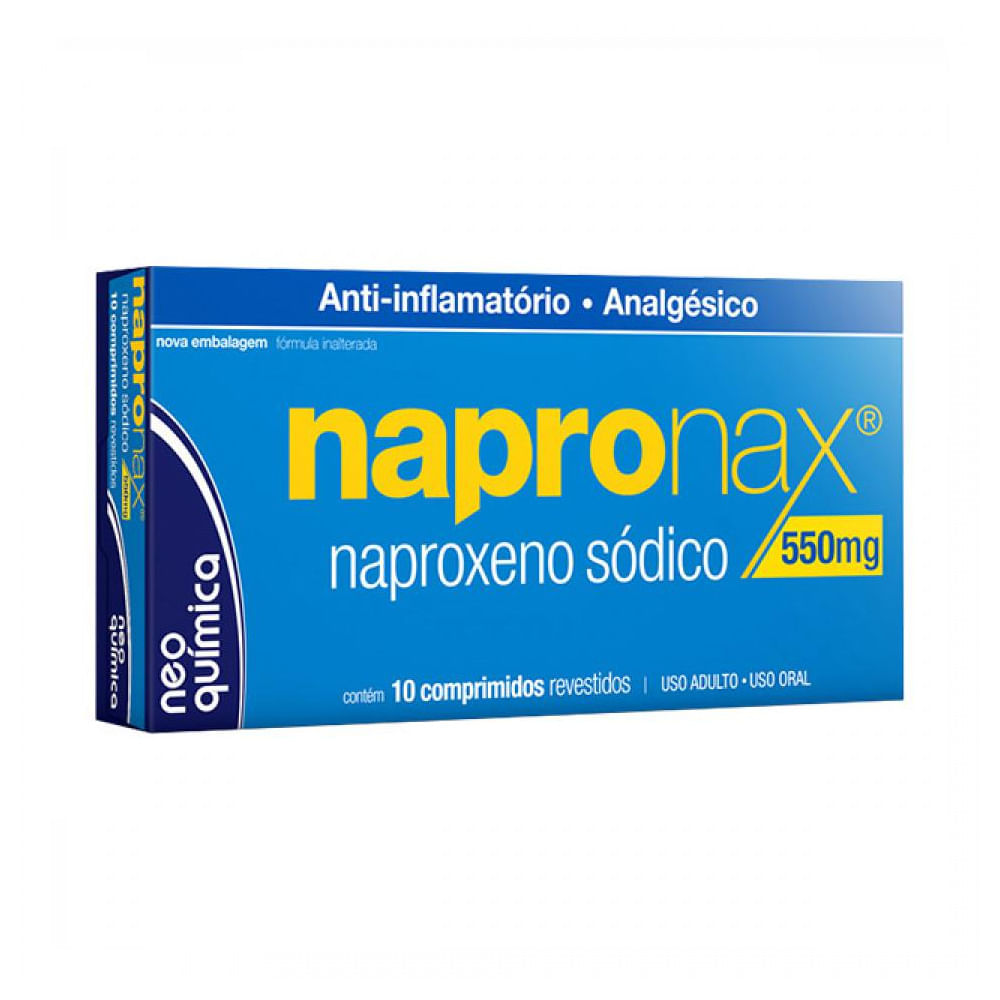 NAPRONAX 550MG NEO QUIMICA CAIXA COM 10 COMPRIMIDOS