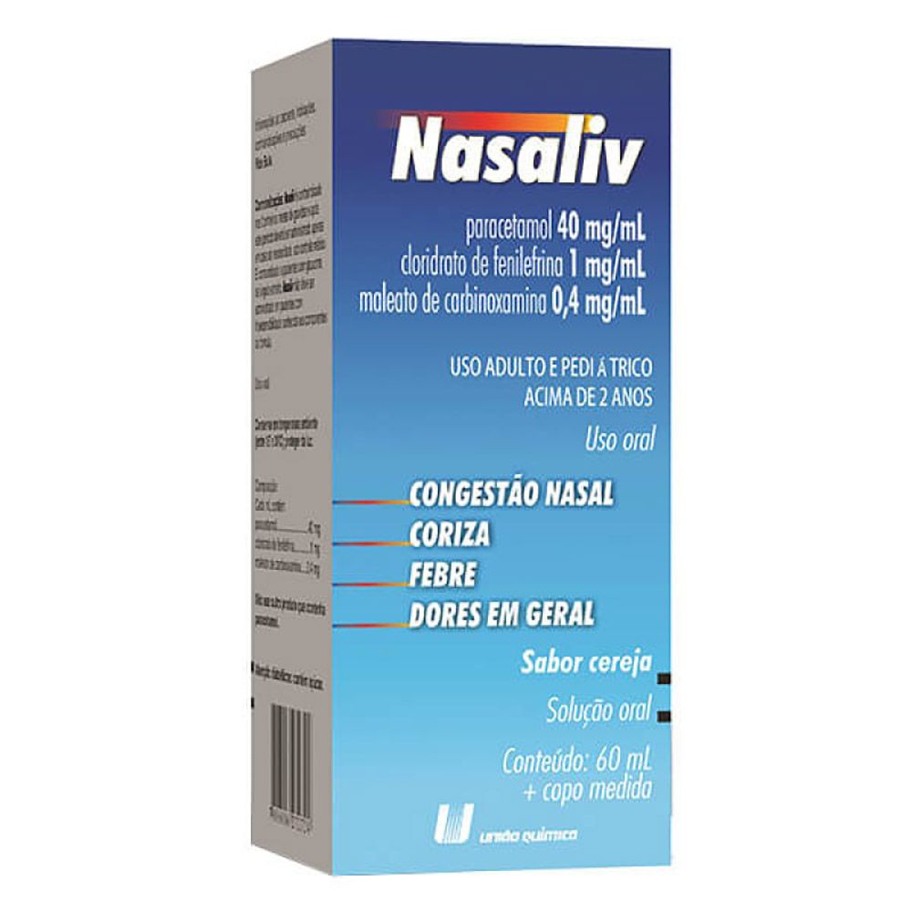 NASALIV 40MG+1MG+0,4MG/ML SOLUCAO ORAL FRASCO COM 60ML E COPO MEDIDA