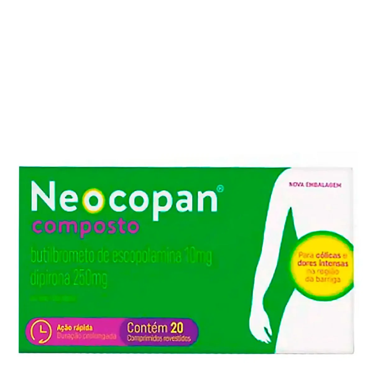 Thumbnail de NEOCOPAN COMPOSTO 10,0MG+250,0MG CAIXA COM 20 COMPRIMIDOS REVESTIDOS