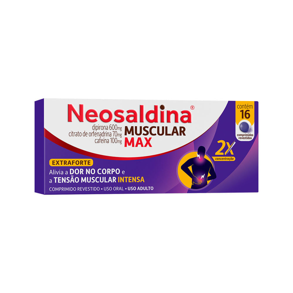 NEOSALDINA MUSCULAR MAX COM 16 COMPRIMIDOS