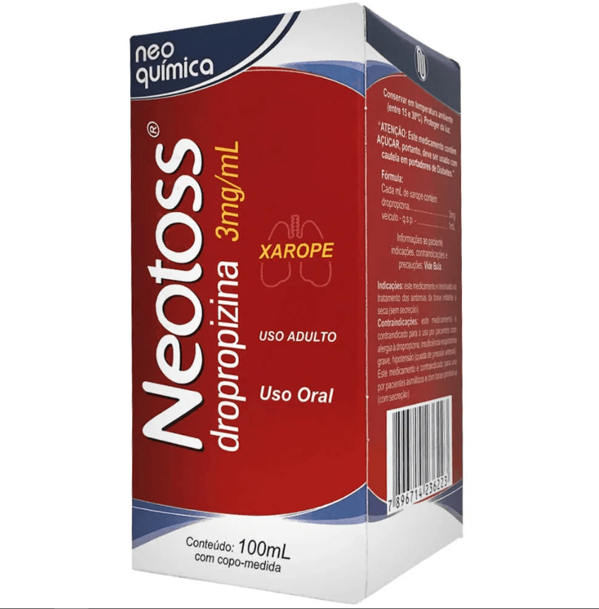 NEOTOSS 1,5MG/ML XAROPE FRASCO COM 120ML E SERINGA DOSADORA