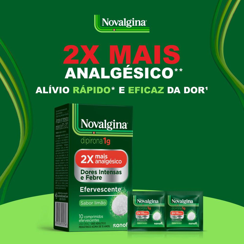 NOVALGINA EFERVESCENTE COM 2 COMPRIMIDOS