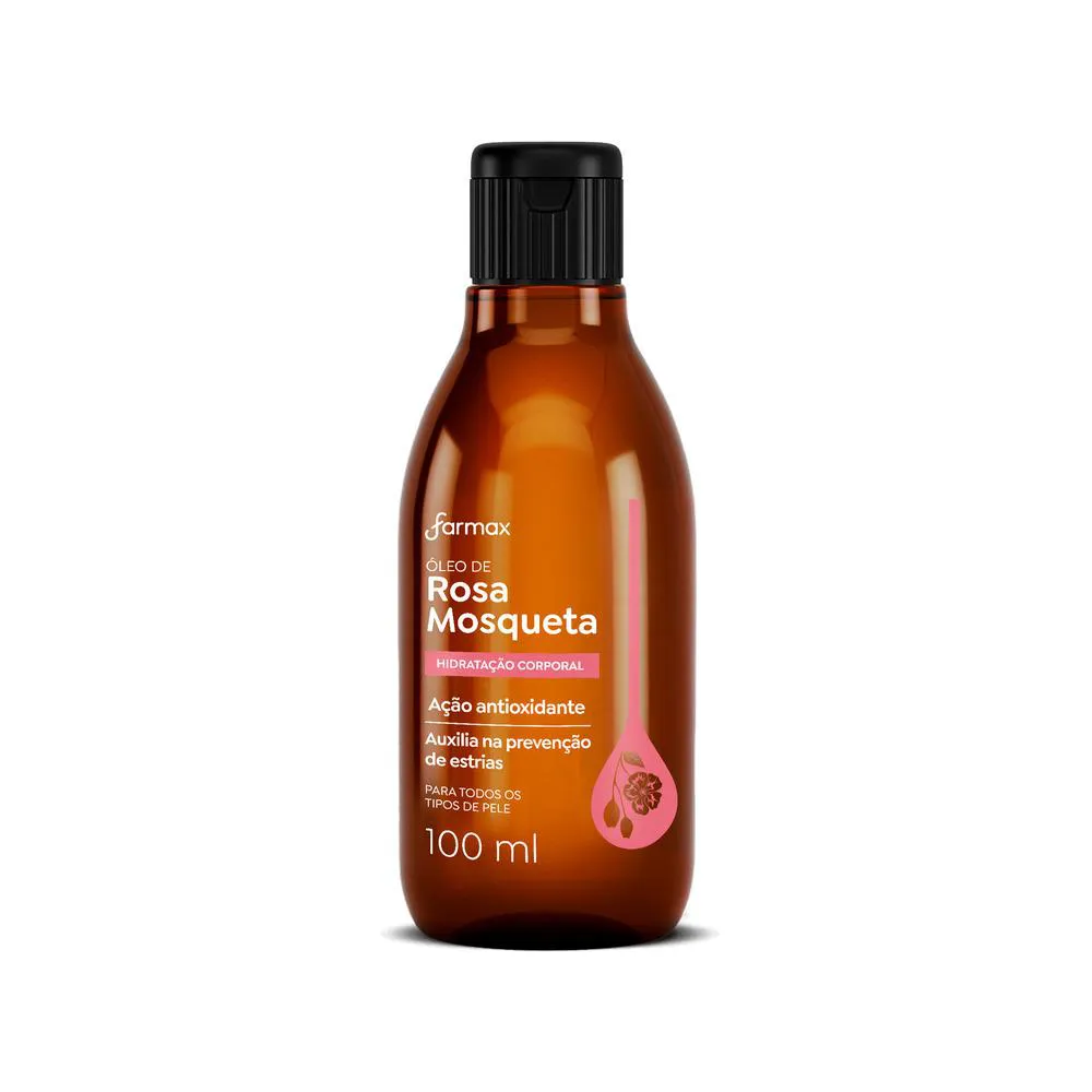 OLEO CORPORAL E CAPILAR FARMAX ROSA MOSQUETA 100ML