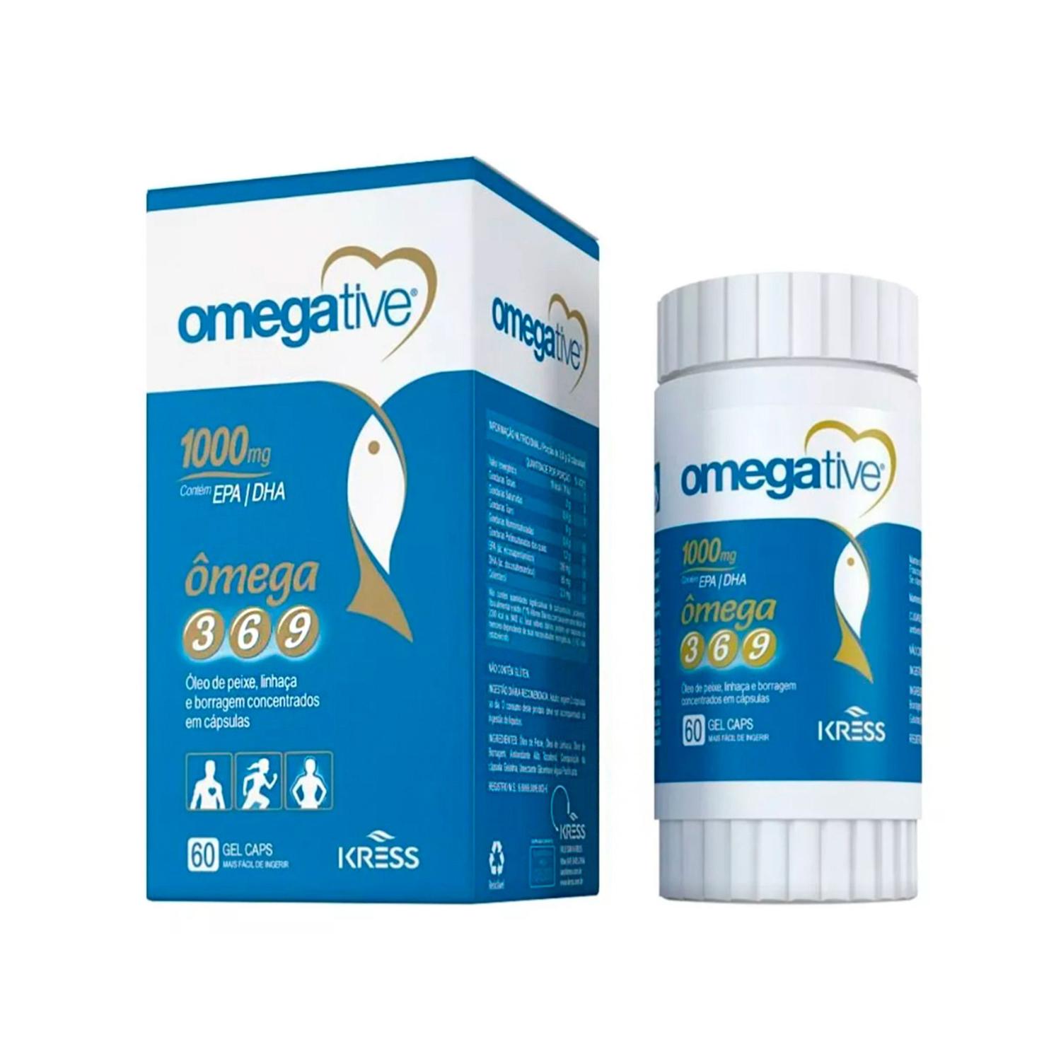 OMEGATIV 3, 6 E 9 1000MG COM 60 CAPSULAS GEL