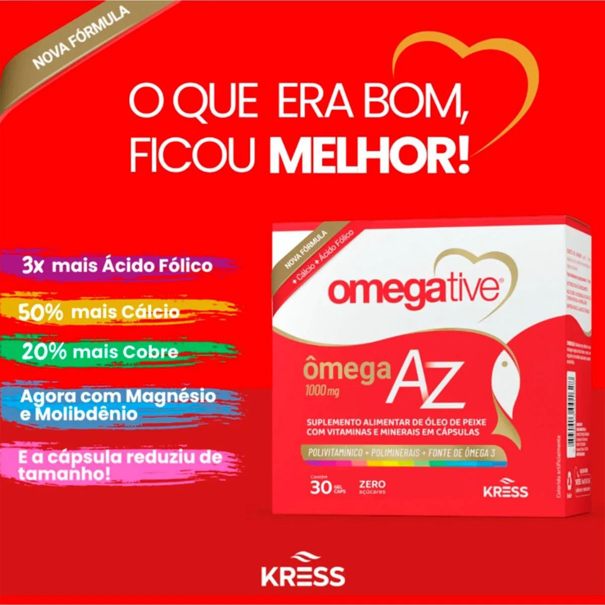 OMEGATIV A-Z 1000MG COM 30 CAPSULAS GEL