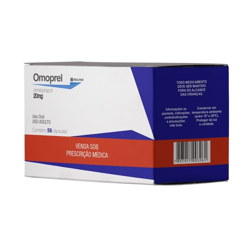 OMOPREL 20MG BELFAR CAIXA COM 56 CAPSULAS