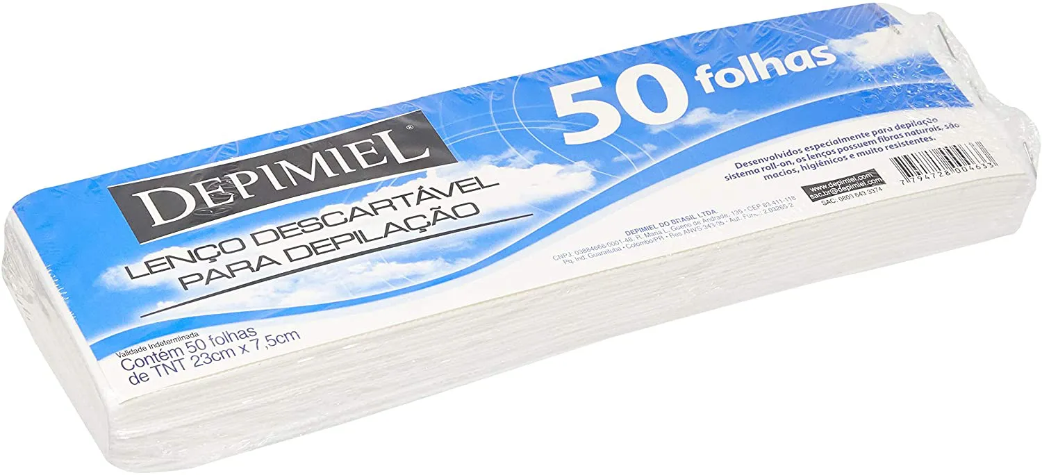 PAPEL PARA DEPILACAO DEPIMIEL TNT COM 50 FOLHAS
