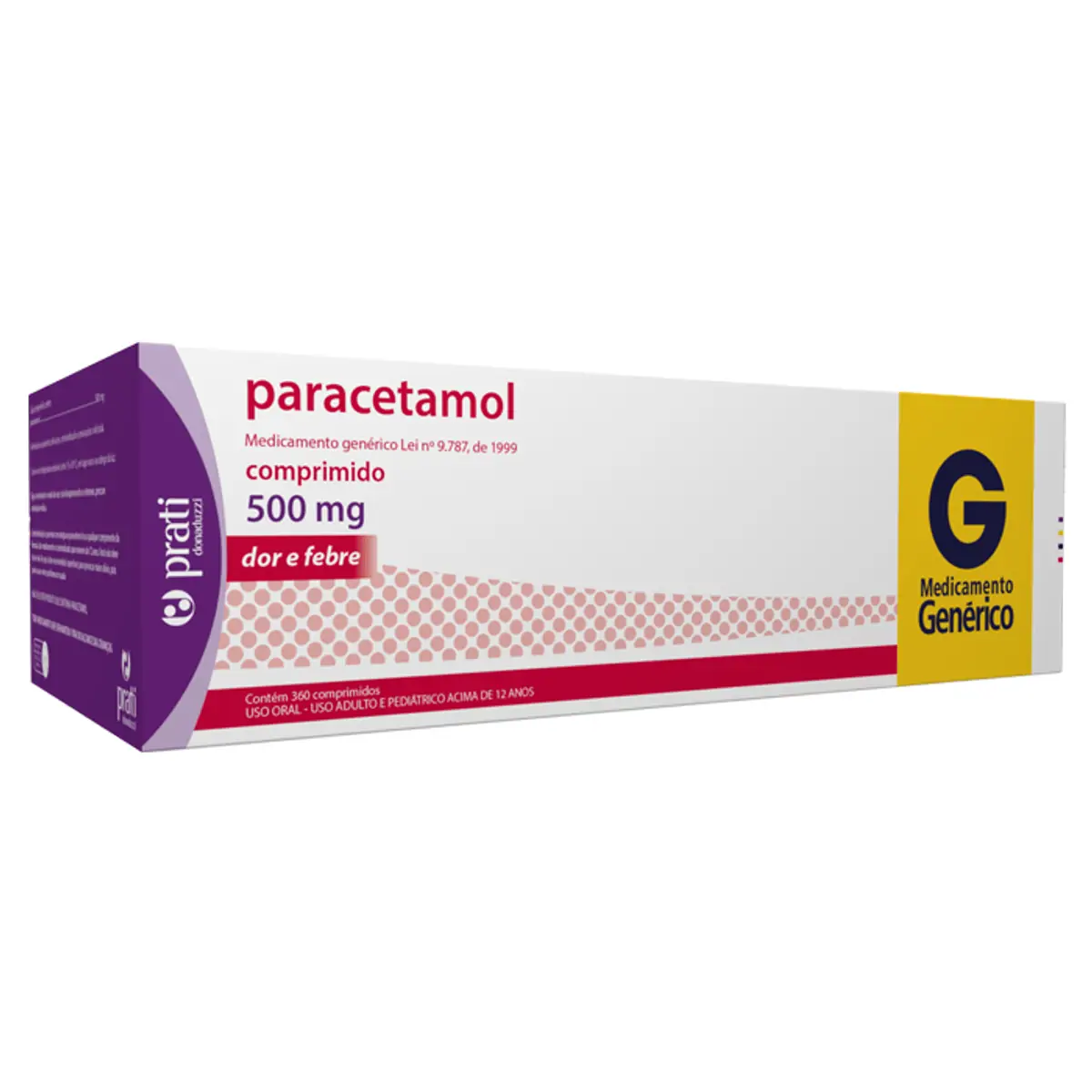 PARACETAMOL 500MG PRATI DONADUZZI CARTELA COM 10 COMPRIMIDOS