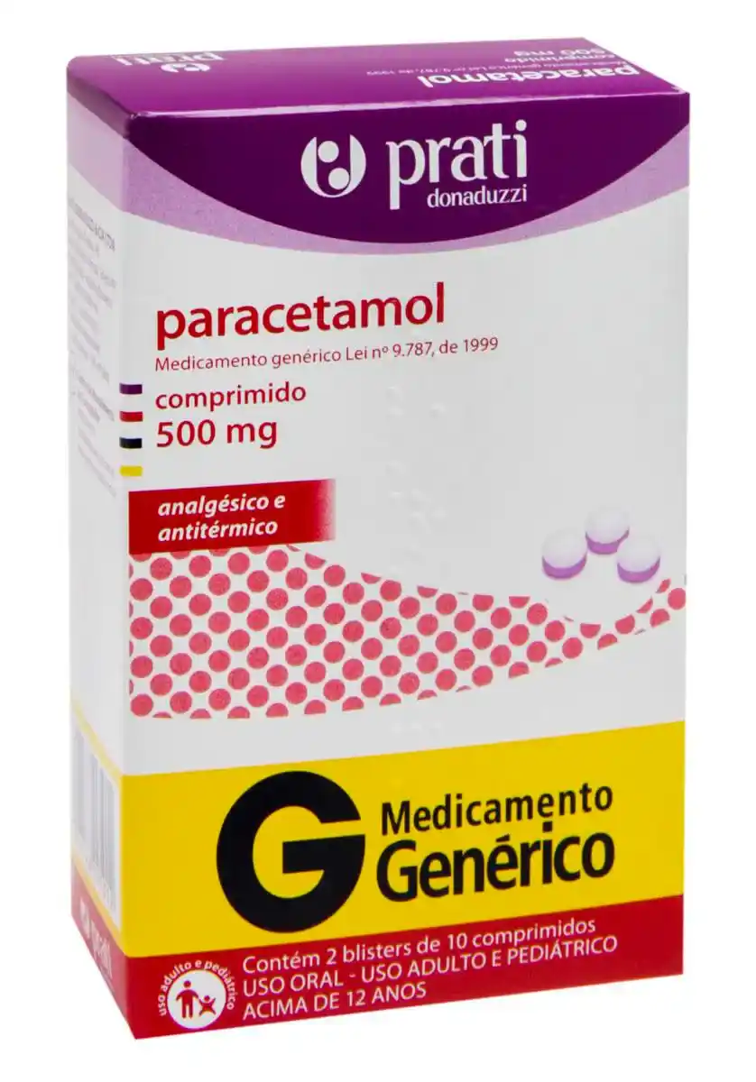 PARACETAMOL 500MG PRATI DONADUZZI COM 20 CAPSULAS