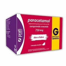 PARACETAMOL 750MG PRATI DONADUZZI CARTELA COM 10 COMPRIMIDOS