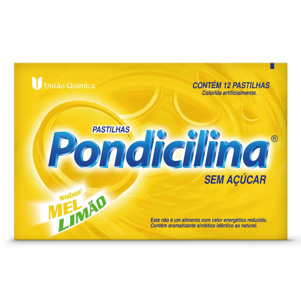 PASTILHA PONDICILINA SABOR MEL E LIMAO COM 12 UNIDADES
